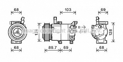 AVA QUALITY COOLING kak159 -  Компрессор, кондиционер